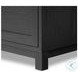 Millie Drifted Matte Black Veneer 2 Drawer Nightstand