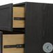 Millie Drifted Matte Black Veneer 2 Drawer Nightstand