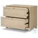 Millie Light Bleach Oak Veneer 2 Drawer Nightstand