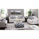 Truth or Dare Salt White Performance Fabric Accent Chair with Throw Pillows