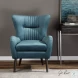 Zeta Teal Blue Accent Chair