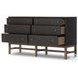 Fiona Black Raffia 6 Drawer Dresser