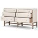 Fiona Ivory Painted Raffia 6 Drawer Dresser
