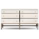 Fiona Ivory Painted Raffia 6 Drawer Dresser
