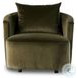 Farrah Surrey Olive 39" Upholstered Chaise Lounge