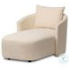 Farrah Crypton Wayfarer Snow Performance Fabric 39" Upholstered Chaise Lounge