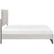 Westport White Oak and Gray Full Upholstered Platform Bed
