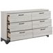 Westport White Oak and Gray 6 Drawer Dresser