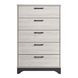Westport White Oak and Gray 5 Drawer Chest