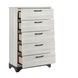 Westport White Oak and Gray 5 Drawer Chest