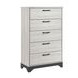 Westport White Oak and Gray 5 Drawer Chest