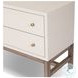 Fiona Ivory Painted Raffia 2 Drawer Nightstand