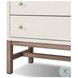 Fiona Ivory Painted Raffia 2 Drawer Nightstand