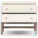 Fiona Ivory Painted Raffia 2 Drawer Nightstand