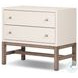 Fiona Ivory Painted Raffia 2 Drawer Nightstand