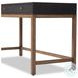 Fiona Black Raffia 55" Drawer Desk