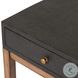 Fiona Black Raffia 55" Drawer Desk