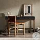 Fiona Black Raffia 55" Drawer Desk