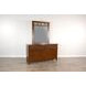 Santa Fe Petite Dark Chocolate 6 Drawer Dresser with Rectangular Mirror