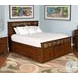Maple Haze Dark Brown Eastern King Storage Platform Bed