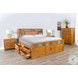 Willow Nest Beige Eastern King Storage Platform Bed