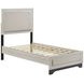 Westport White Oak and Gray Twin Upholstered Platform Bed