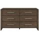 Emmett Dark Walnut 6 Drawer Dresser