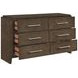 Emmett Dark Walnut 6 Drawer Dresser