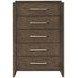 Emmett Dark Walnut 5 Drawer Chest