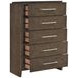 Emmett Dark Walnut 5 Drawer Chest