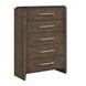Emmett Dark Walnut 5 Drawer Chest