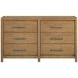 Charlotte Light Brown 6 Drawer Dresser