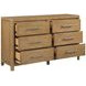 Charlotte Light Brown 6 Drawer Dresser