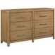 Charlotte Light Brown 6 Drawer Dresser