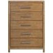 Charlotte Light Brown 5 Drawer Chest