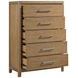 Charlotte Light Brown 5 Drawer Chest