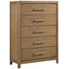 Charlotte Light Brown 5 Drawer Chest