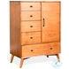 Cinnamon Mindi Medium Brown 5 Drawer Chest