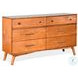 Cinnamon Mindi Medium Brown 6 Drawer Dresser