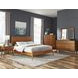 American Modern Cinnamon 6 Drawer Dresser with Rectangular Mirror