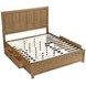 Charlotte Light Brown California King Storage Platform Bed