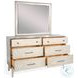 Cinnamon Mindi Gray Rectangular Dresser Mirror