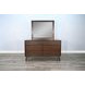 American Modern Walnut Rectangular Dresser Mirror
