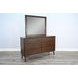 American Modern Walnut Rectangular Dresser Mirror