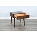 American Modern Walnut 1 Drawer Nightstand