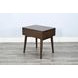 American Modern Walnut 1 Drawer Nightstand