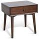 American Modern Walnut 1 Drawer Nightstand