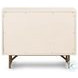 Van Matte Alabaster Rectangular 3 Drawer Nightstand