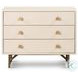 Van Matte Alabaster Rectangular 3 Drawer Nightstand
