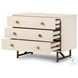 Van Matte Alabaster Rectangular 3 Drawer Nightstand